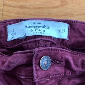 Maroon Abercrombie & Fitch Pants
